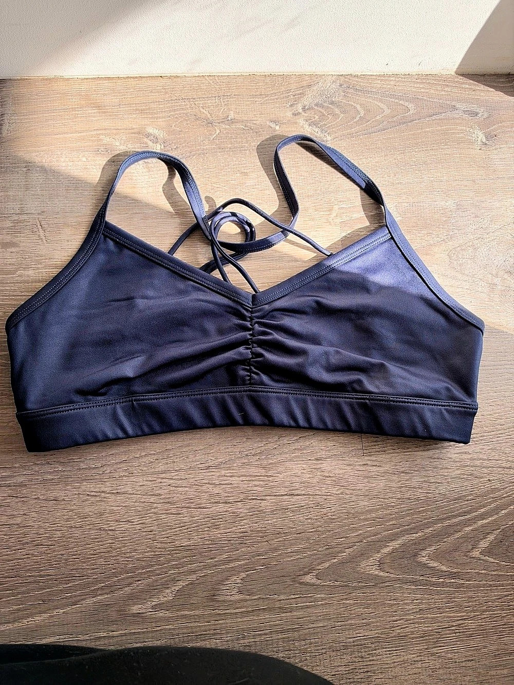 Alo Yoga Sunny Strappy Bra Size L Steel Blue
